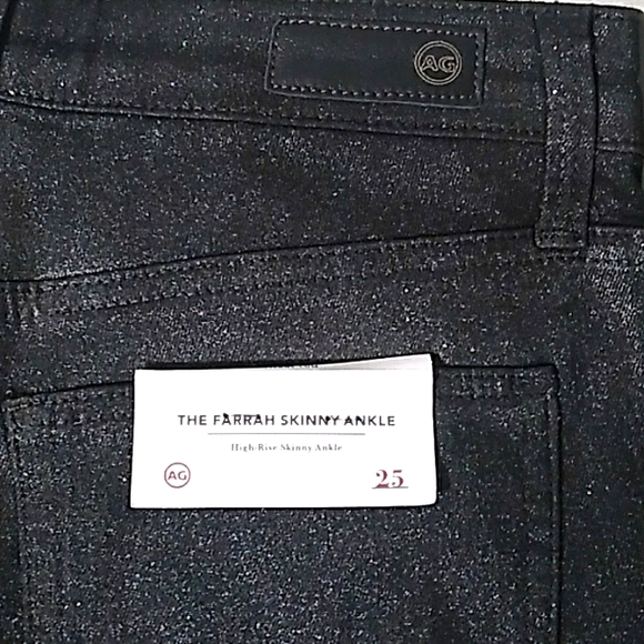 NWT AG FARRAH SKINNY ANKLE JEAN IN LUMINOUS GUNMETAL. A Must Have! - Picture 6 of 13